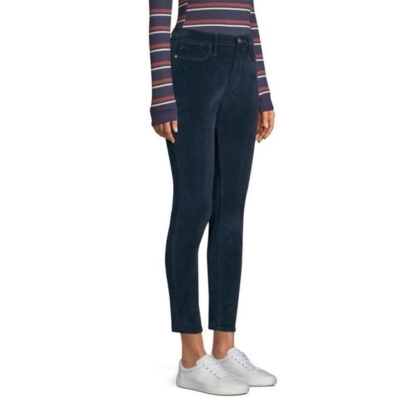 ✨NWT Frame Navy Blue Le High Skinny High Rise Corduroy Pants Jeans Size 25 - Picture 3 of 11